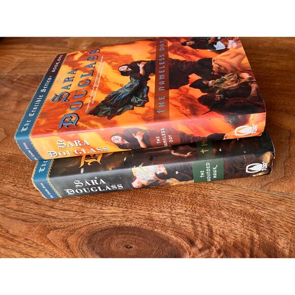 2 Hardcover Sara Douglass Books The Crucible Series Nameless Day Wounded Hawk - Picture 2 of 8